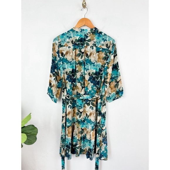 Tyler Boe Petra 100% Silk Floral 3/4 Sleeve Dress Sz 6 - Picture 3 of 16